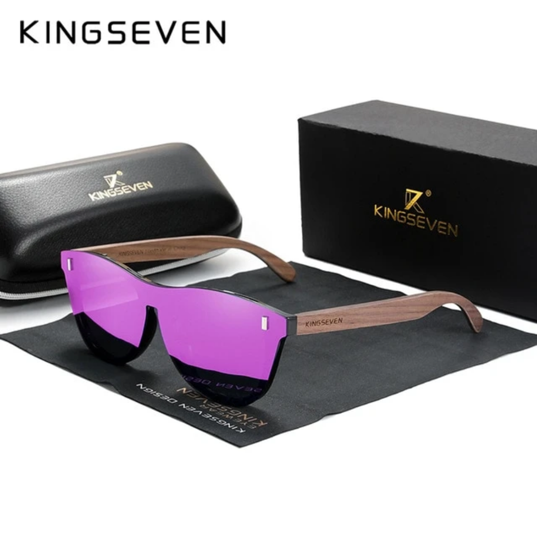 KINGSEVEN 2020 New Retro Wooden Natural Male Sunglasses Polarized Men  Spring Hinge UV400 Protection Oculos De Sol Feminino G5917, Men's  Sunglasses