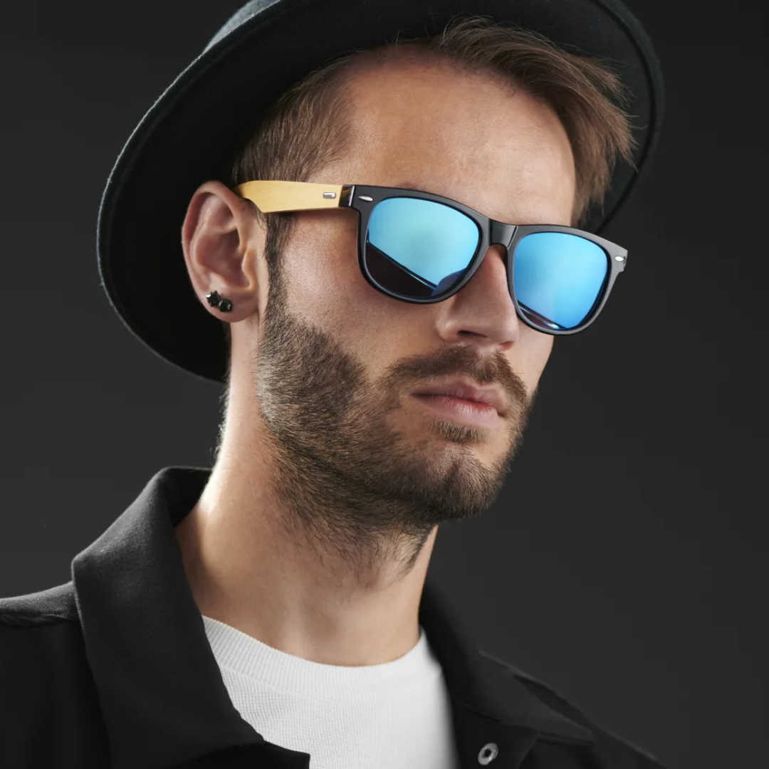 Mens bamboo sunglasses sales