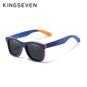 KINGSEVEN Limited Handmade in ITALY Wooden Polarized Sunglasses Model G5919 