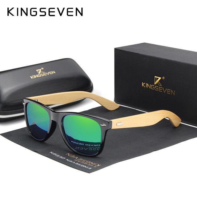 KINGSEVEN® Polarized Handmade Bamboo Sunglasses N-5777