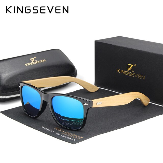 KINGSEVEN® Polarized Handmade Bamboo Sunglasses N-5777