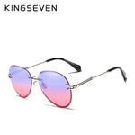 KINGSEVEN Vintage Fashion Sunglasses for Rimless Women N802FS 