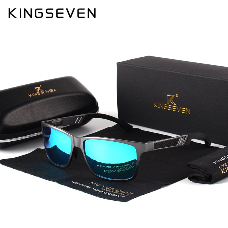 Lentes de sol polarizados hombre kingseven uv400 gris azul KINGSEVEN