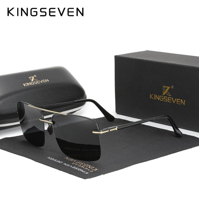 KINGSEVEN® Semi-Rimless 180° Alloy Sunglasses N7466