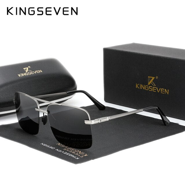 KINGSEVEN® Semi-Rimless 180° Alloy Sunglasses N7466