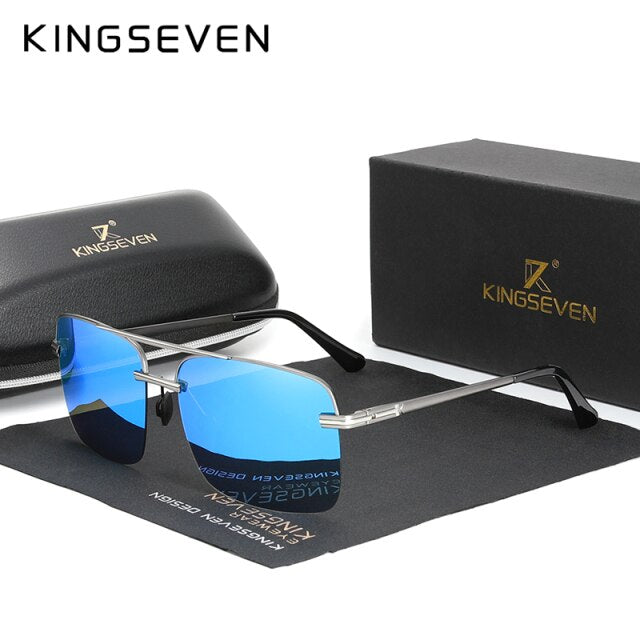 KINGSEVEN® Semi-Rimless 180° Alloy Sunglasses N7466