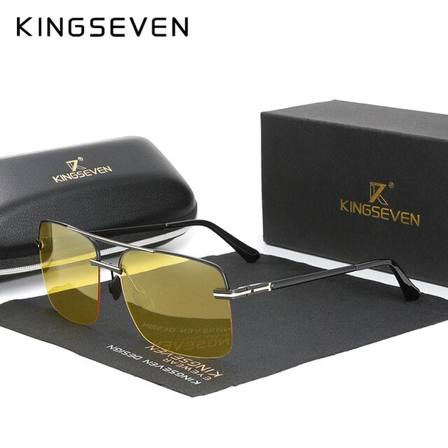 KINGSEVEN® Semi-Rimless 180° Alloy Sunglasses N7466